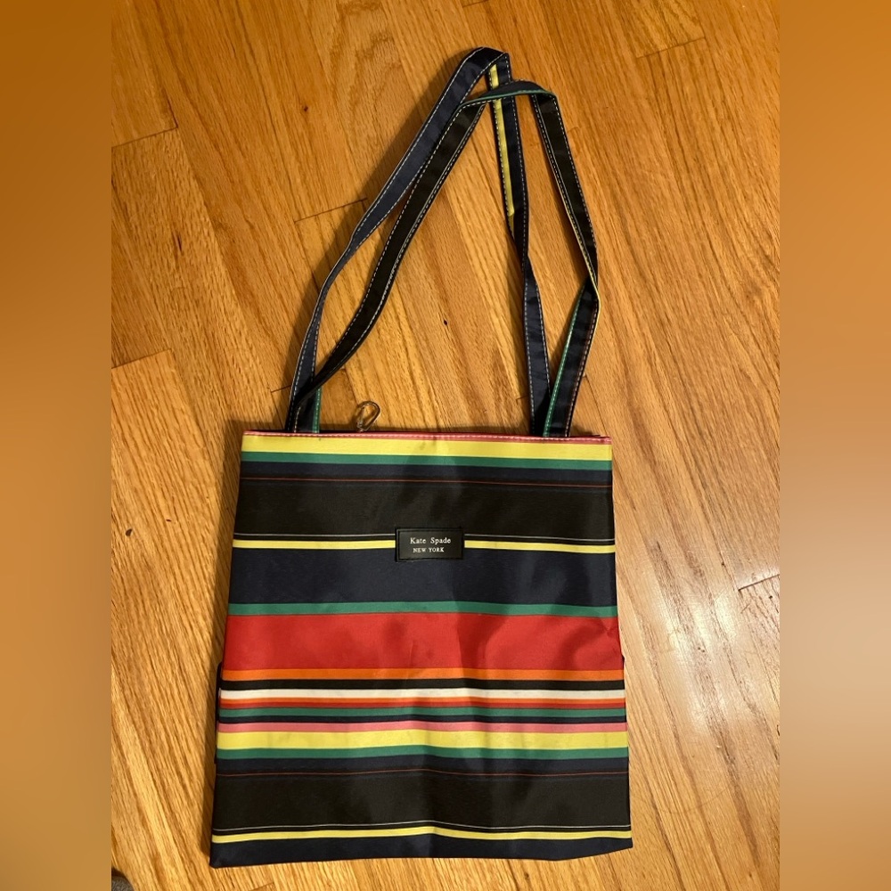 Kate Spade Multicolor Striped Canvas Tote Bag